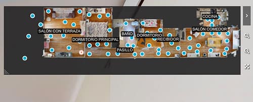 tour virtual matterport minimapa piso