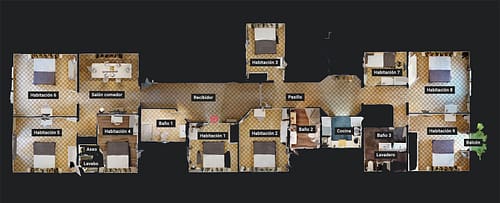 tour virtual matterport plano distribución